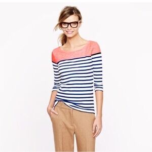 J Crew NWT Color Block Stripe Top